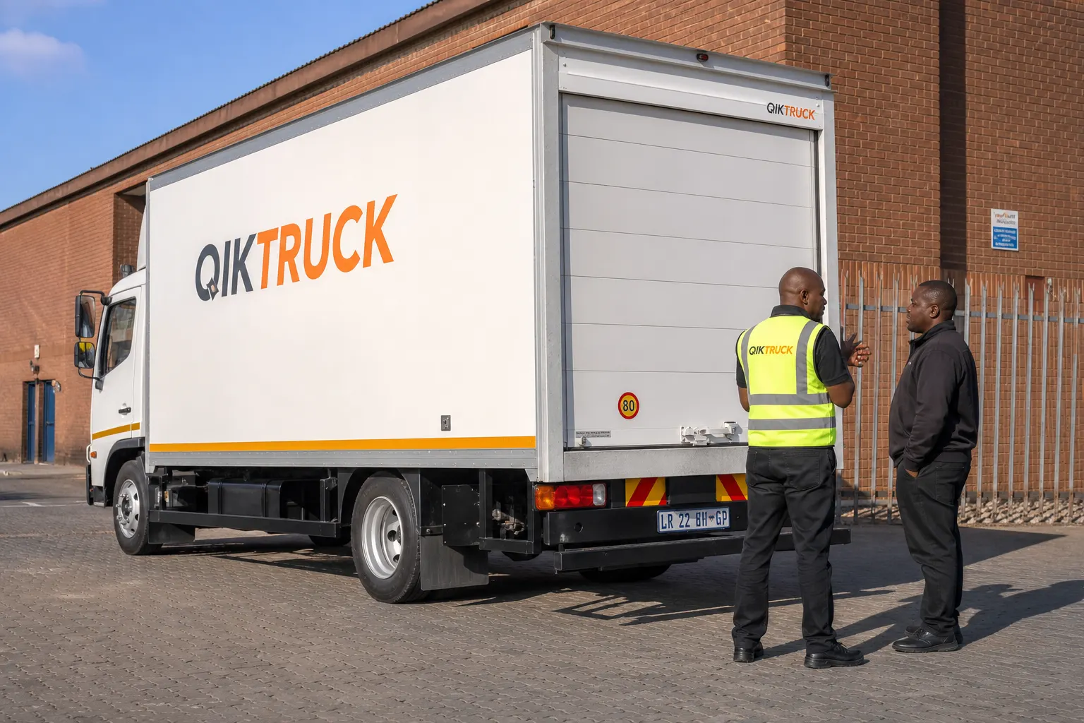 QikTruck 4-ton closed truck with a driver in Johannesburg